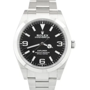 Rolex Explorer I Black 3-6-9 FULL LUME MK2 Dial Stainless 39mm 214270 Watch