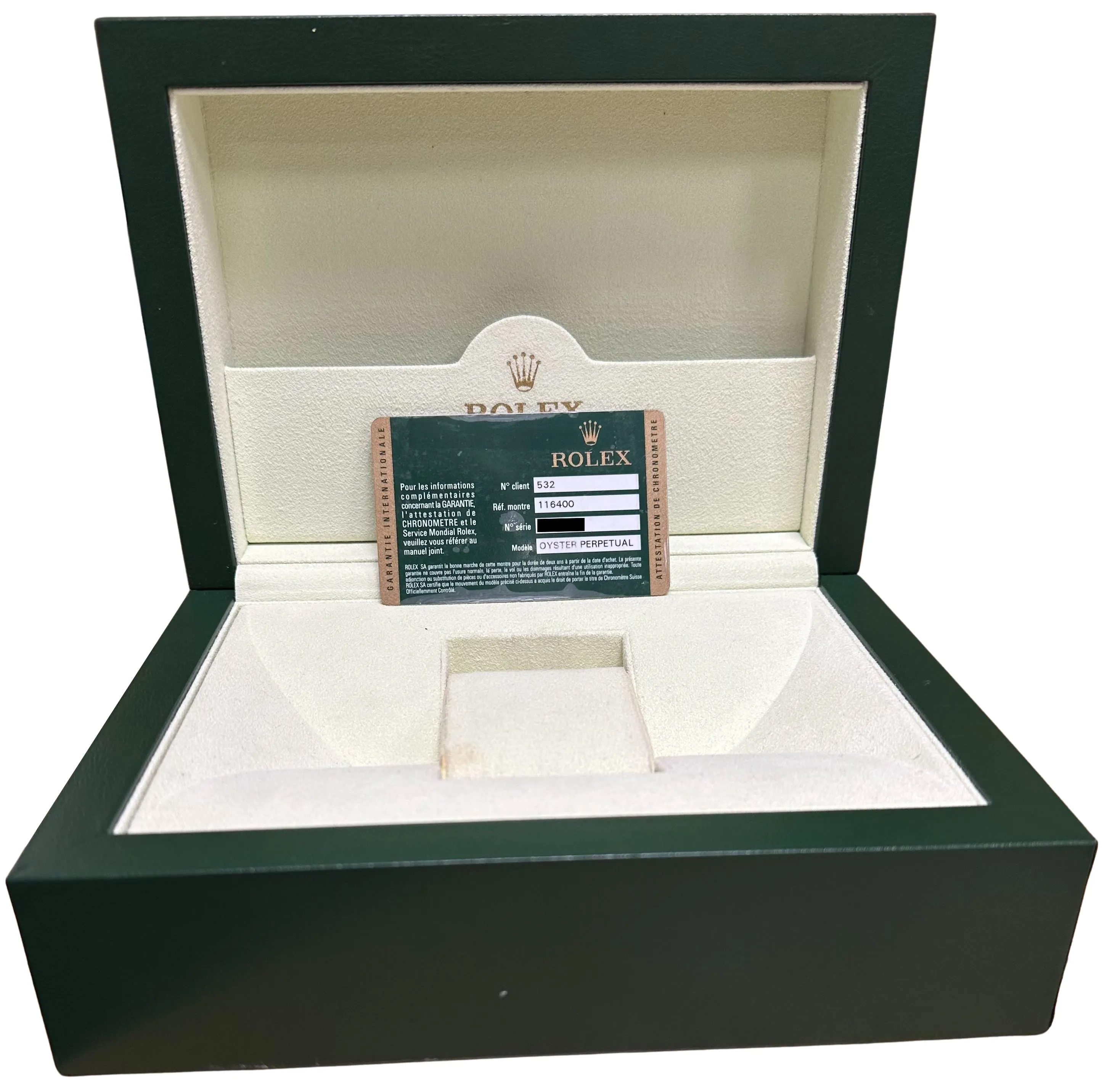 Rolex Milgauss 116400 Black Anti-Magnetic Oyster Stainless Steel 40mm Watch CARD
