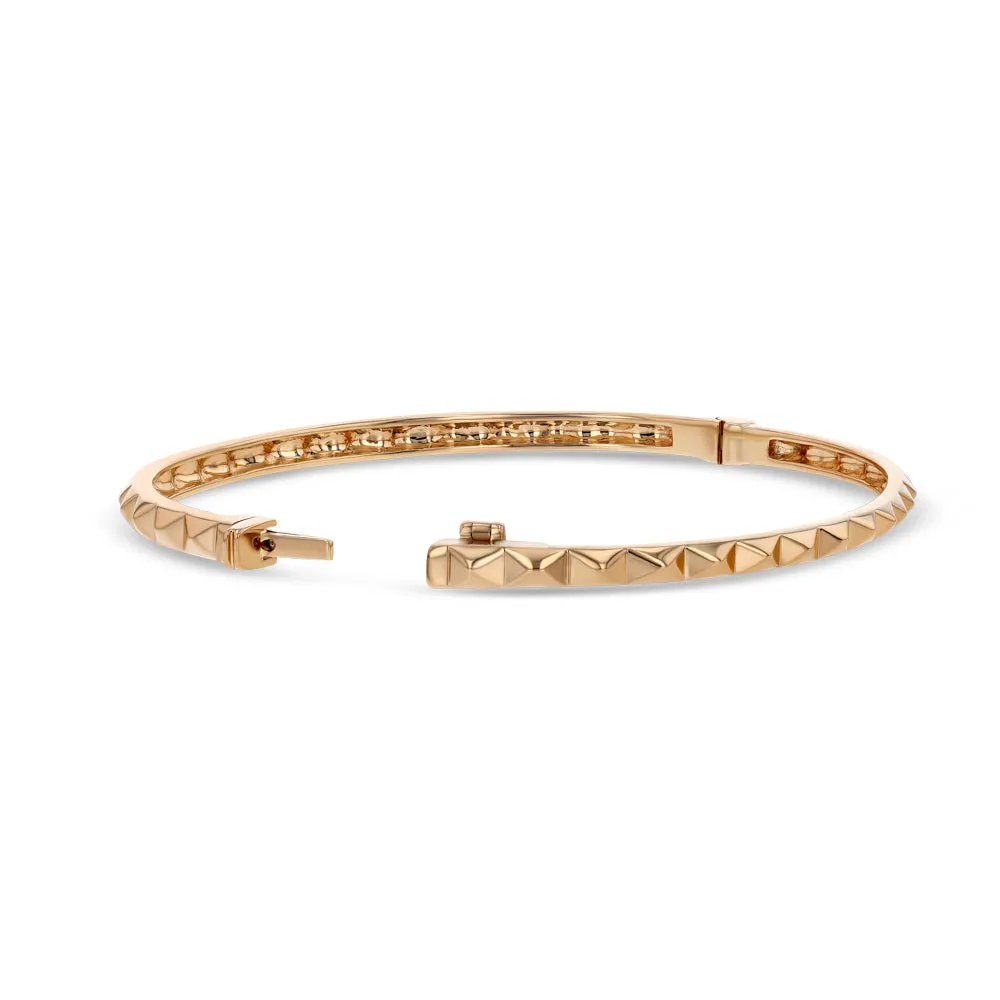 Rose Gold Pyramid Bangle