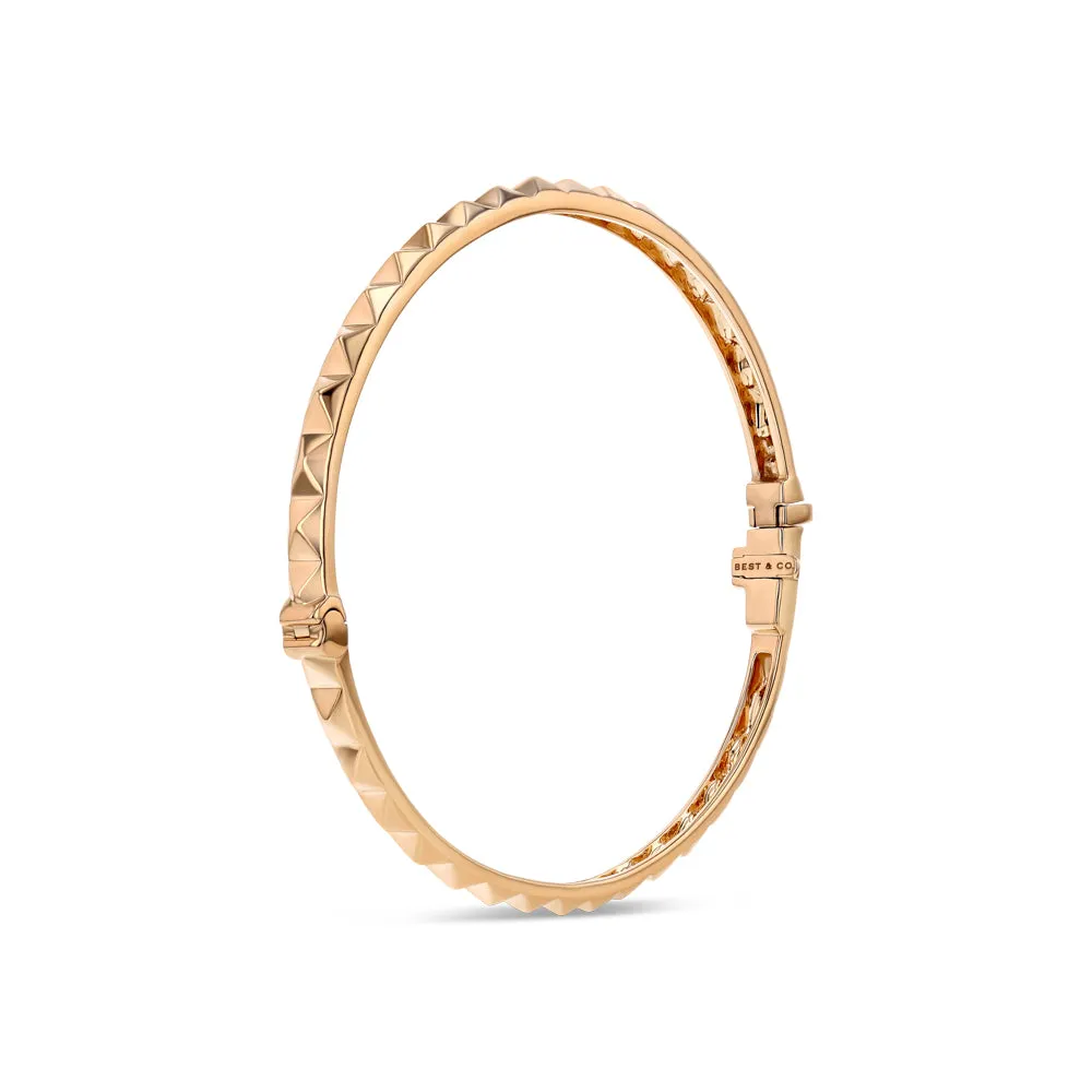 Rose Gold Pyramid Bangle