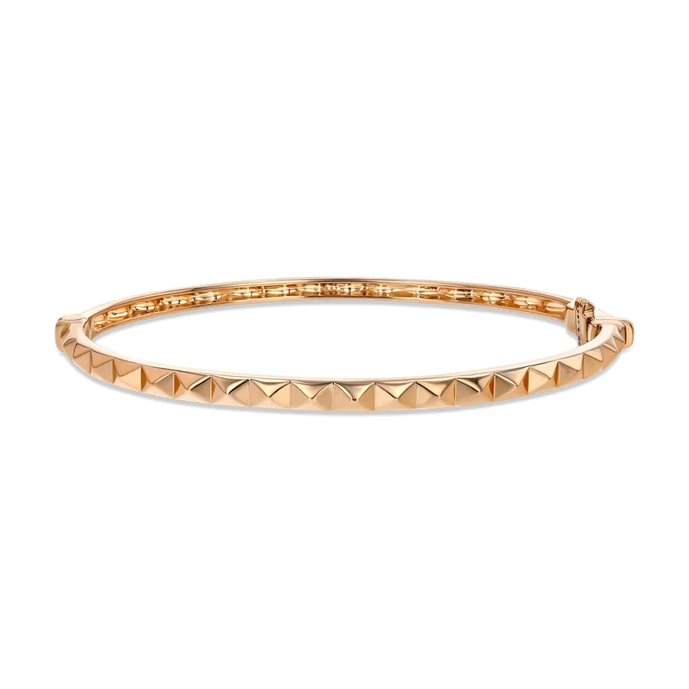 Rose Gold Pyramid Bangle