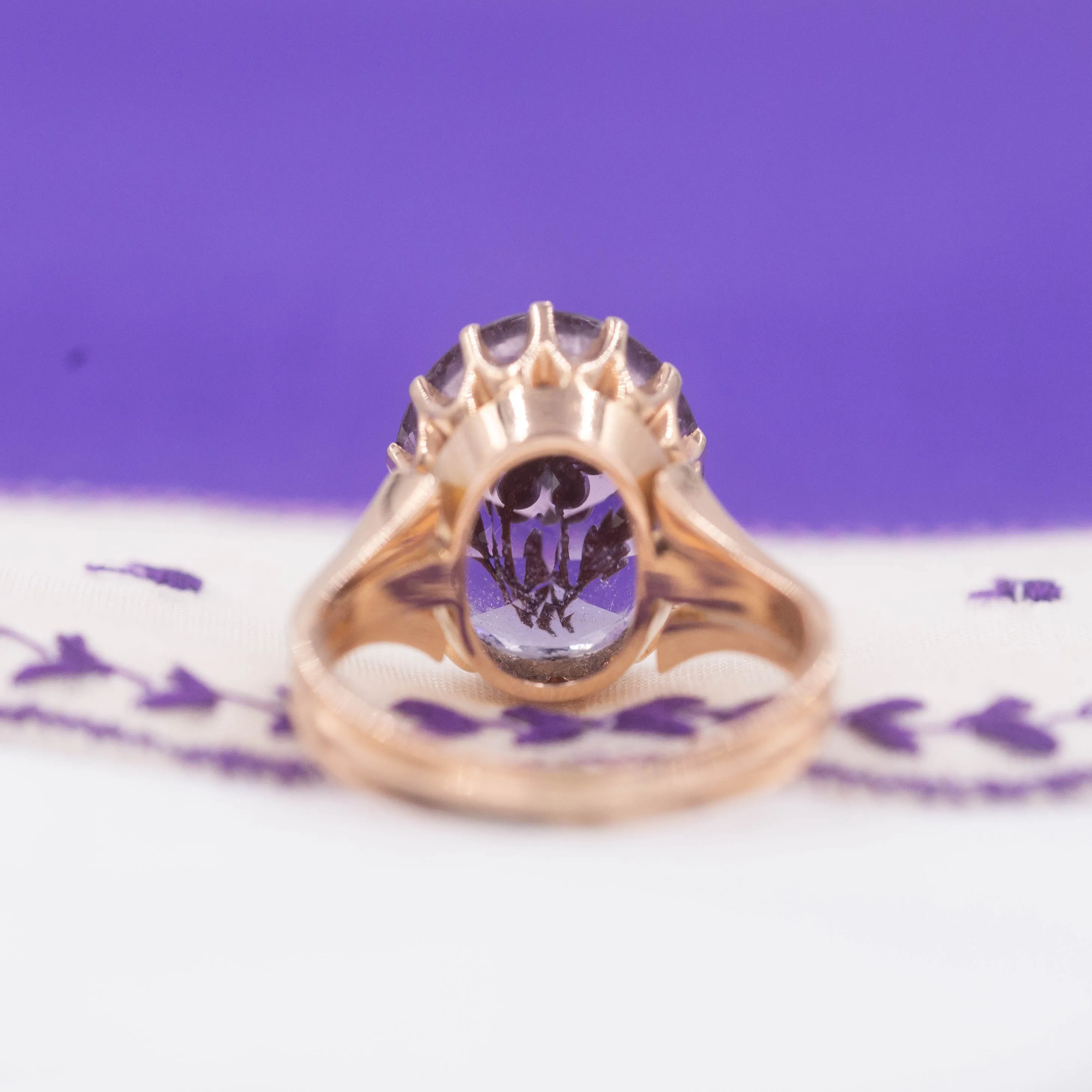 Rose of Sharon Amethyst Ring c1870