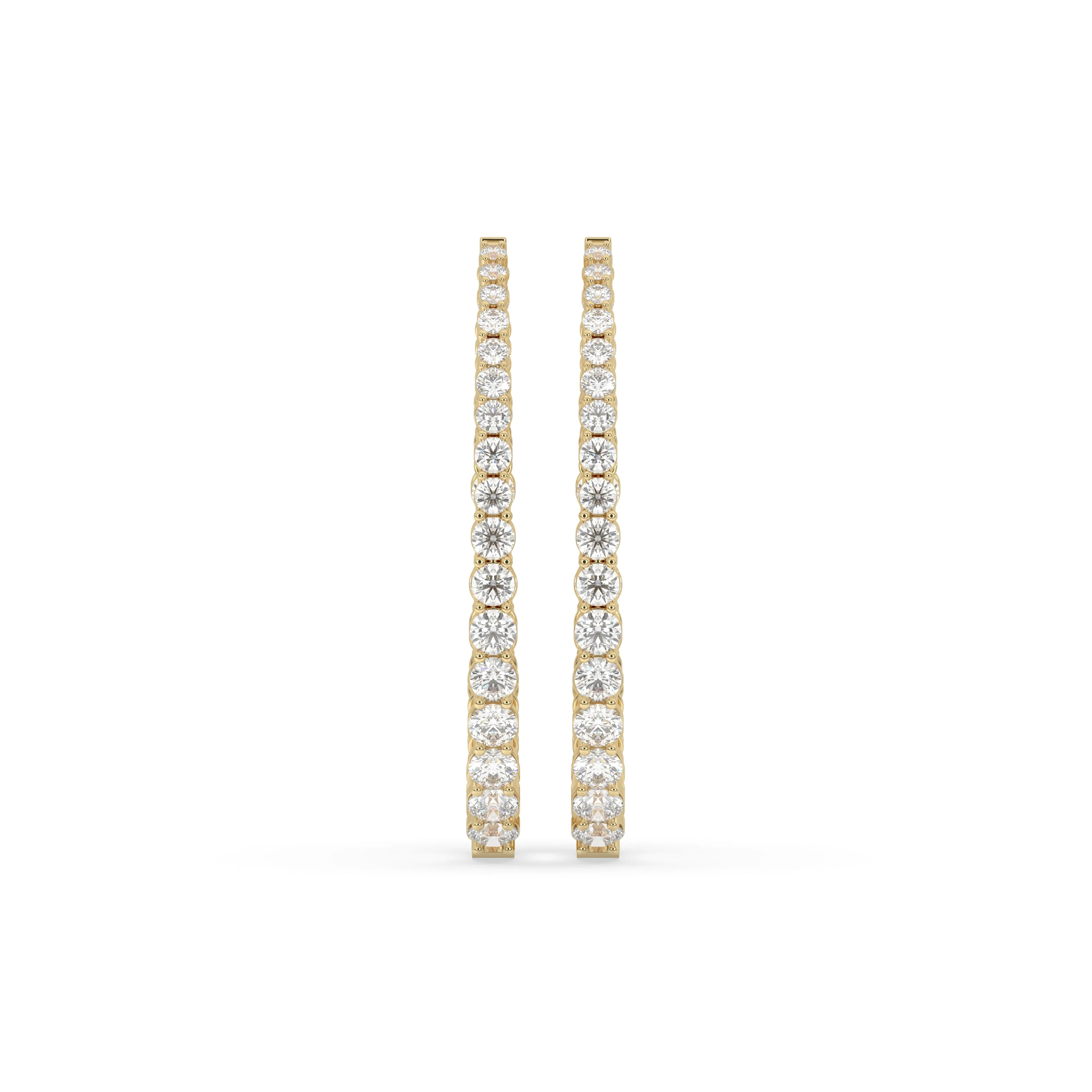 Round Inside-Out Huggie Hoop Earrings