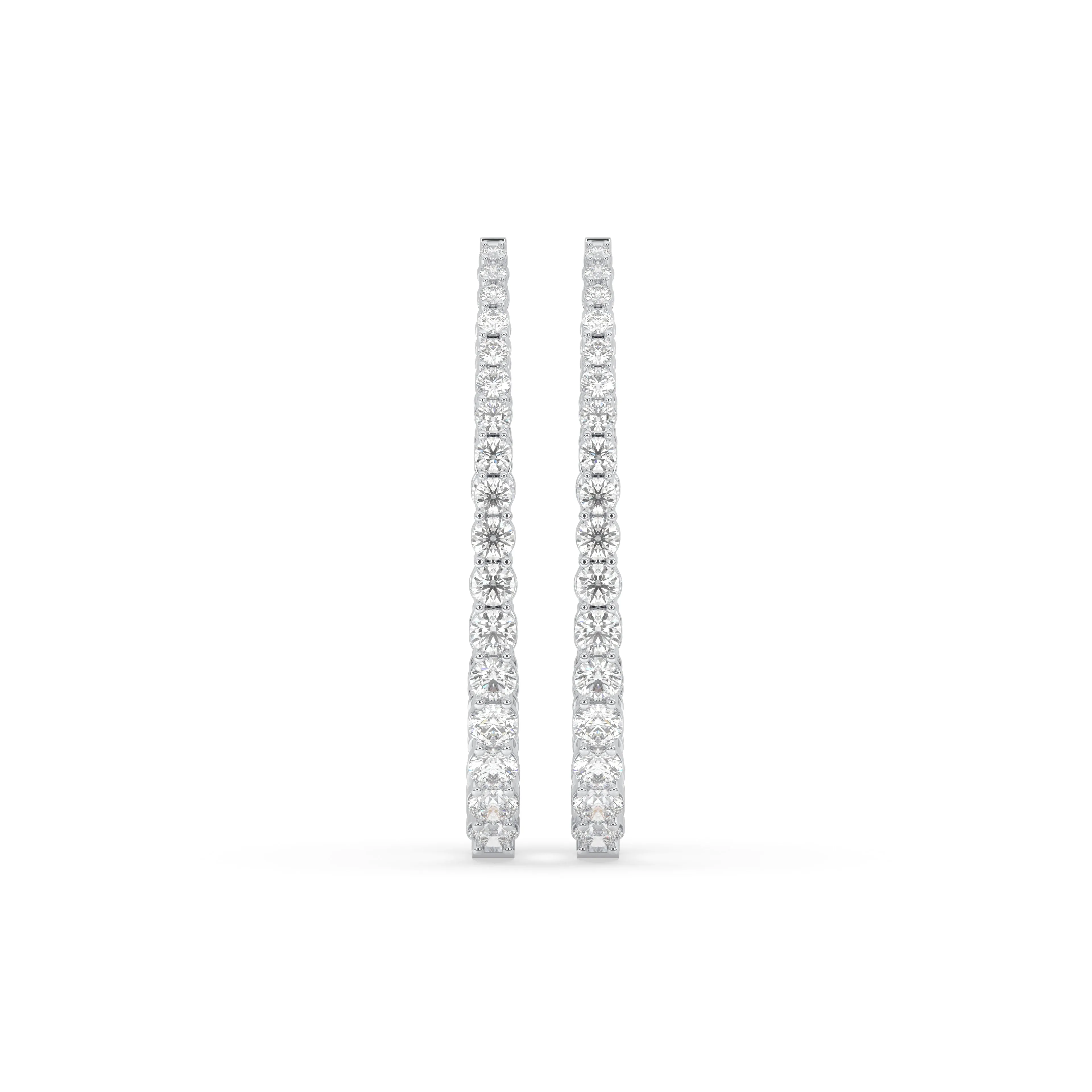 Round Inside-Out Huggie Hoop Earrings