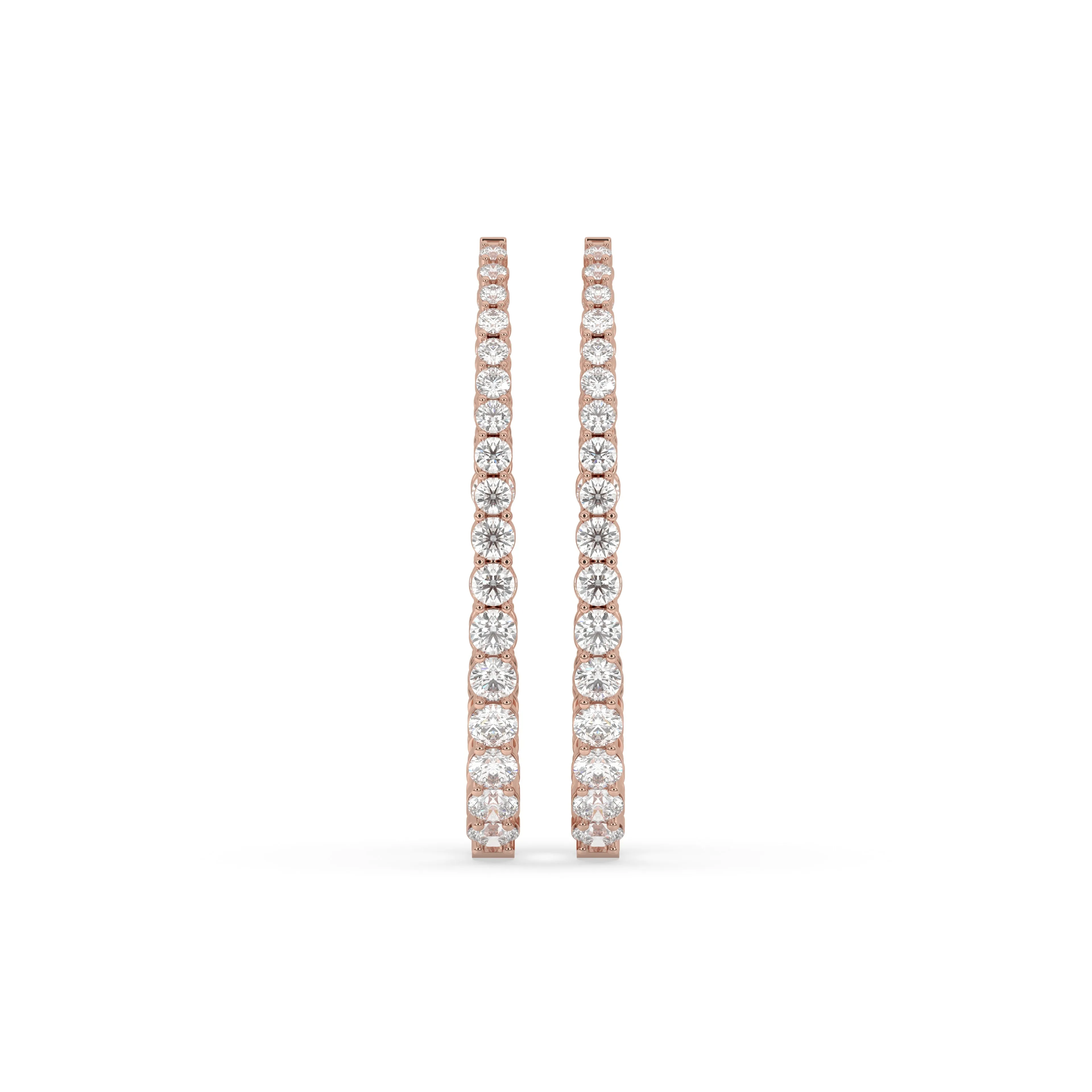 Round Inside-Out Huggie Hoop Earrings