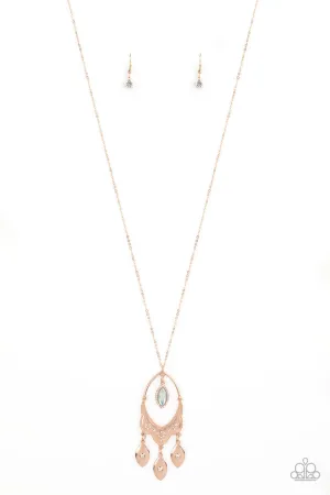 Royal Iridescence Rose Gold Paparazzi Necklace