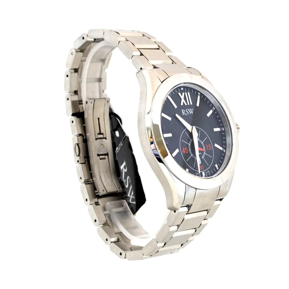 Rsw Men's Stainless Steel Watch With Metal Bracelet