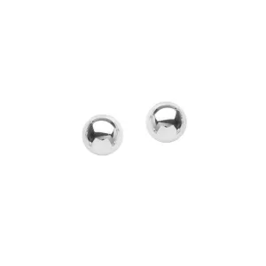 Sabel Everyday Collection 14K White Gold Ball Stud Earrings in 6mm