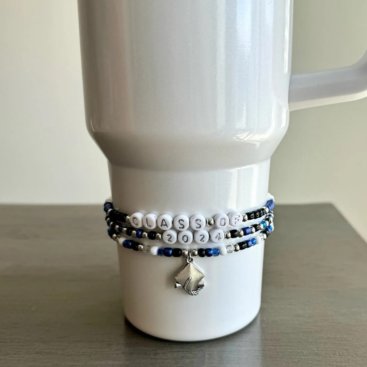 School Spirit Grad Boot Bracelet Stack