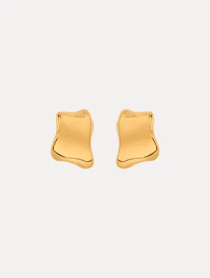 Sculpted Metal Clip-On Earrings