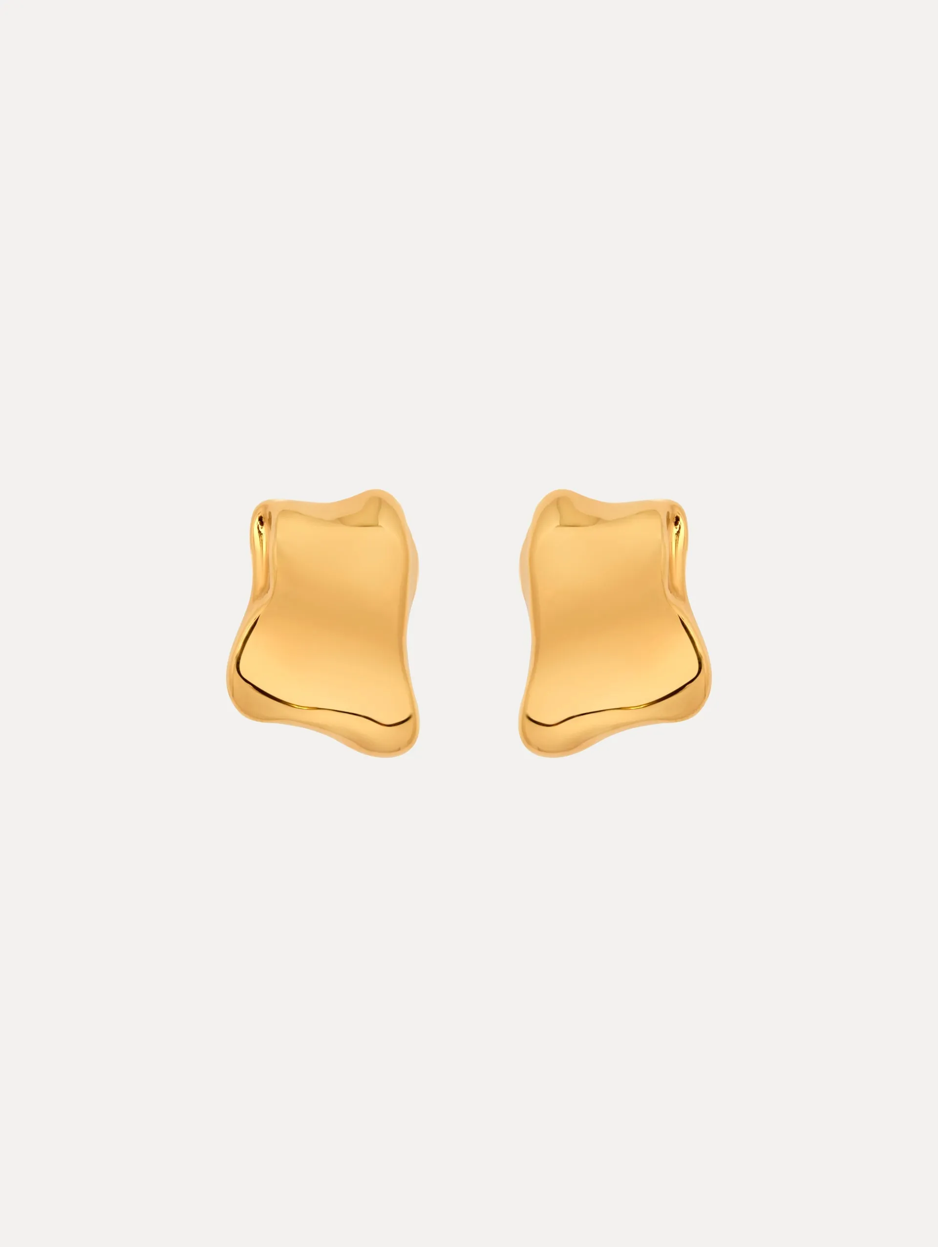 Sculpted Metal Clip-On Earrings