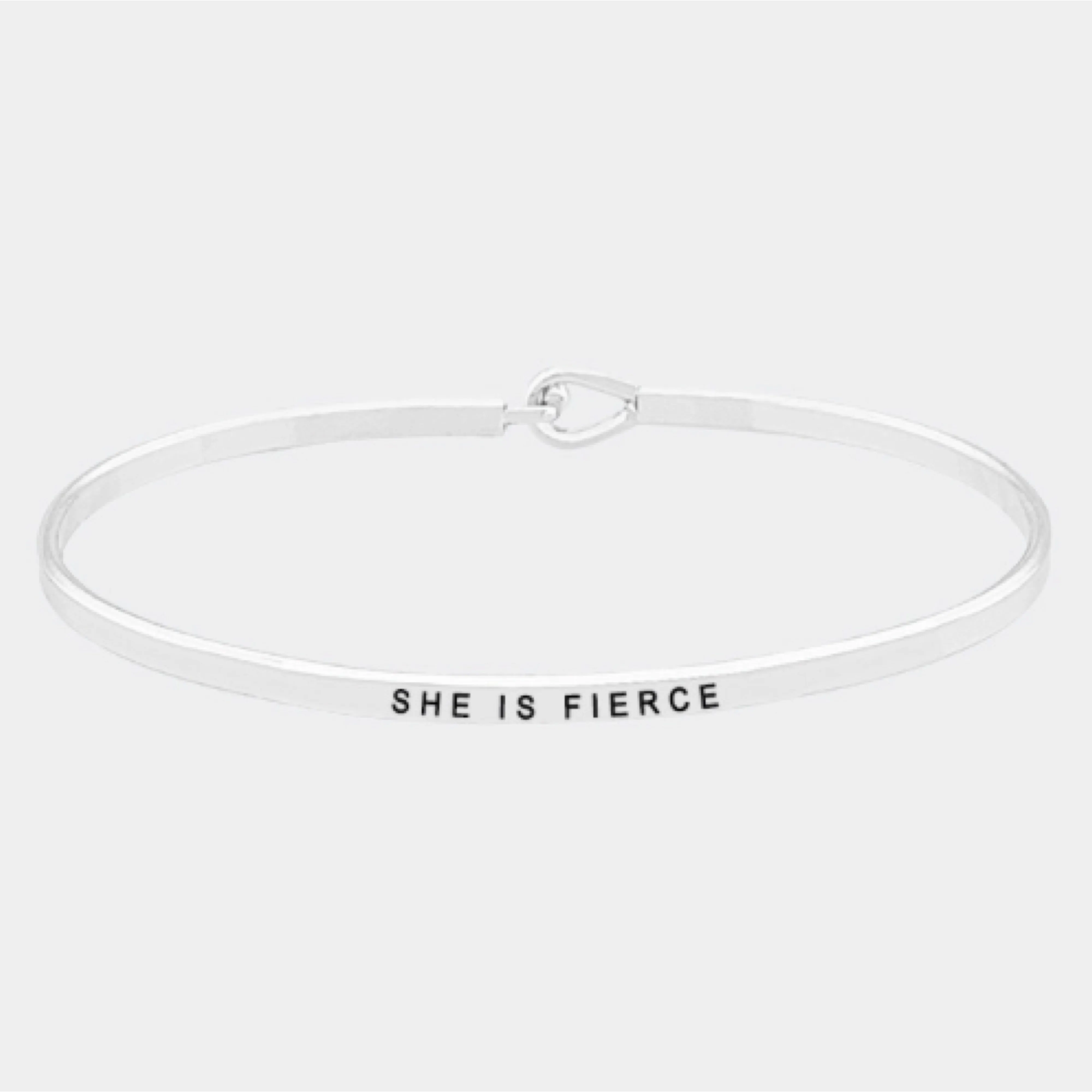 She Is Fierce Bangle Bracelet