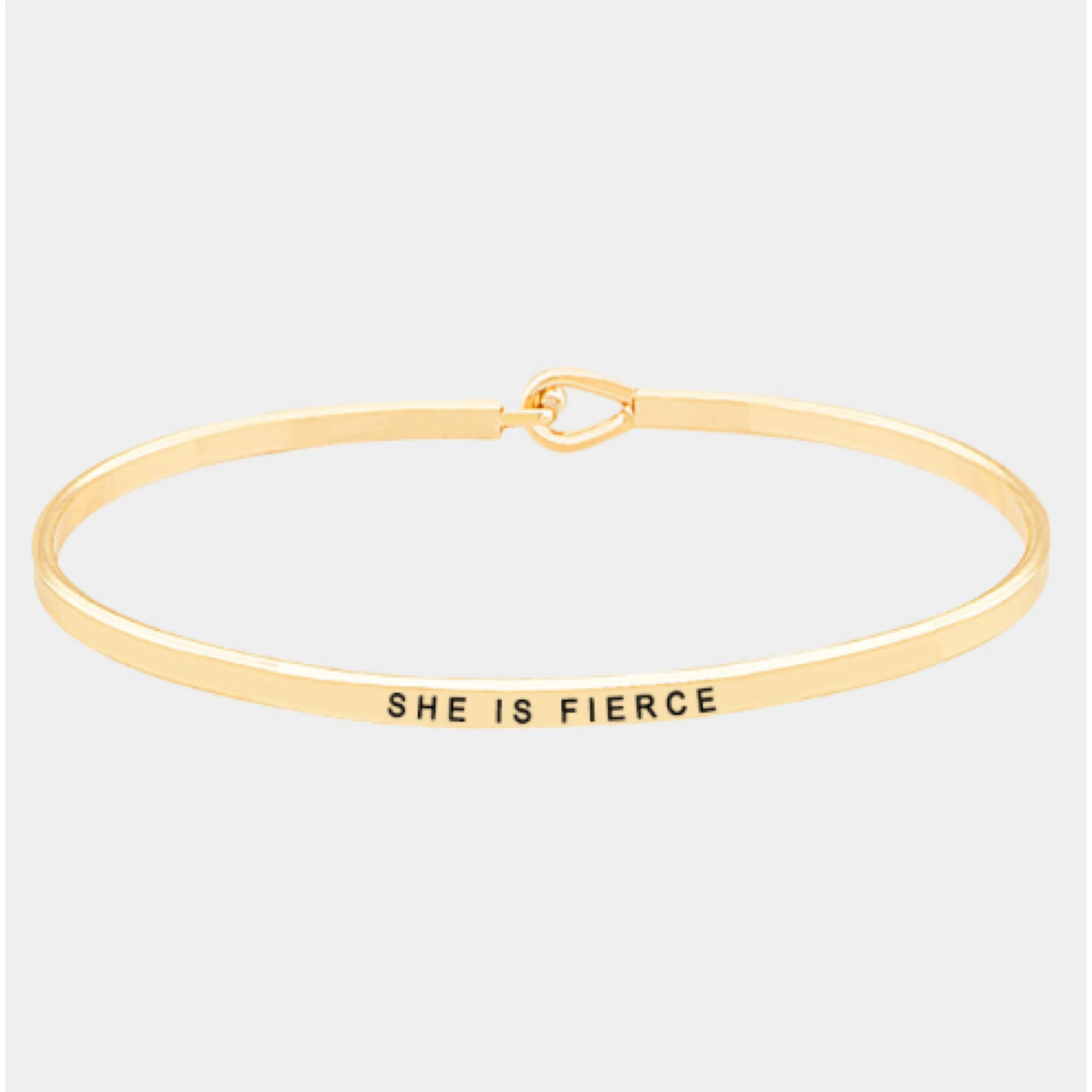 She Is Fierce Bangle Bracelet