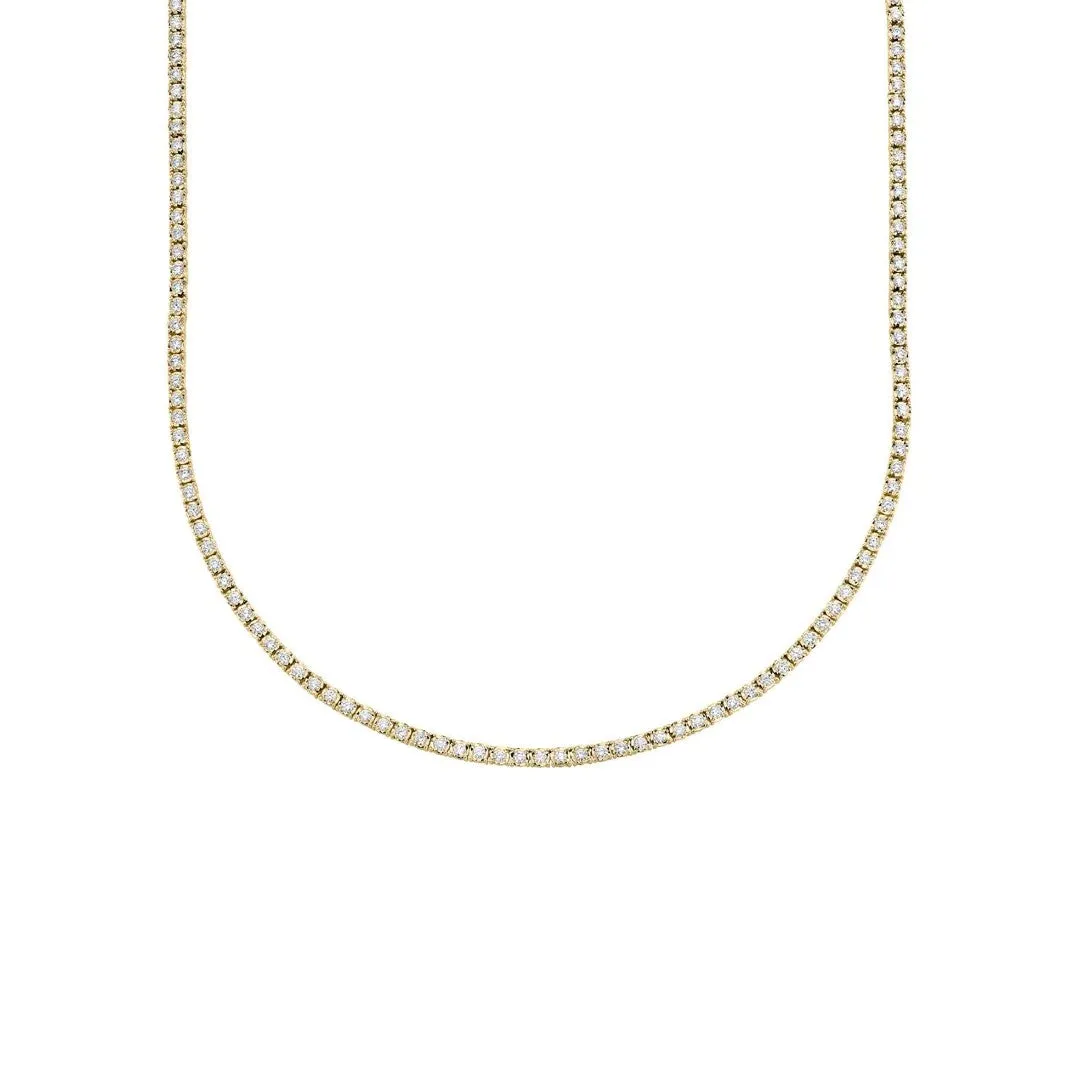 Shy Creation Diamond 3.96ctw Tennis Necklace