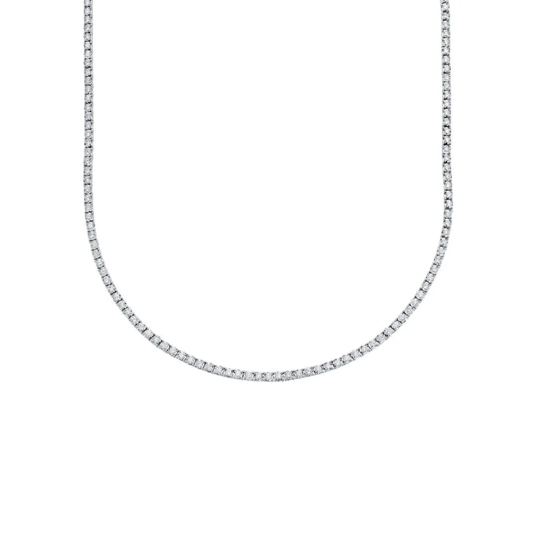 Shy Creation Diamond 3.96ctw Tennis Necklace