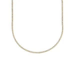Shy Creation Diamond 3.96ctw Tennis Necklace