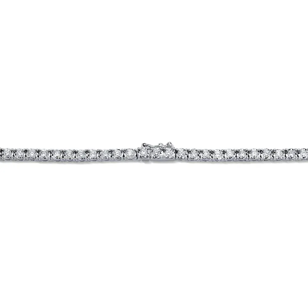 Shy Creation Diamond 3.96ctw Tennis Necklace