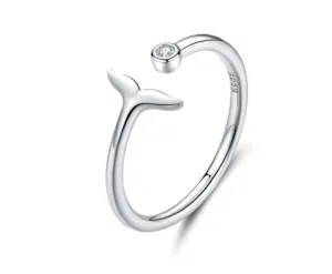 Silver & Gold Mermaid  Engagement Ring