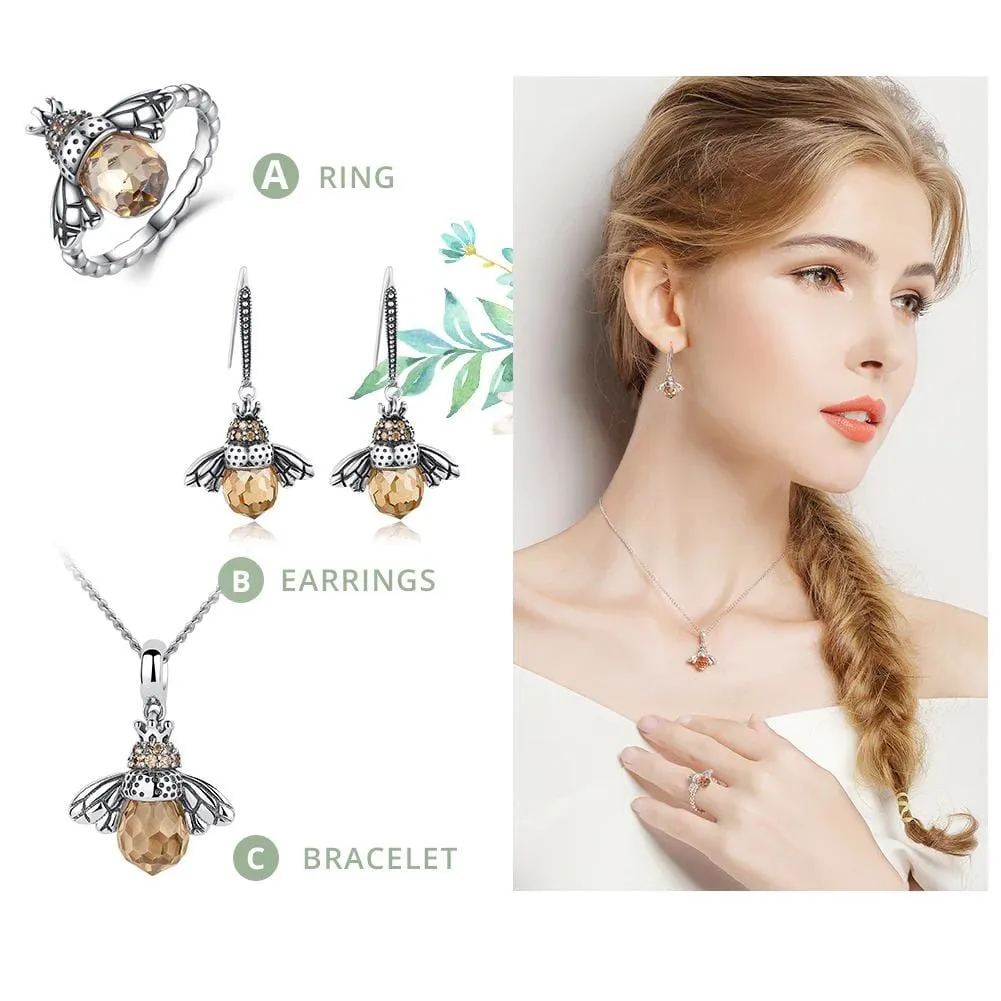 Silver Bee Necklace