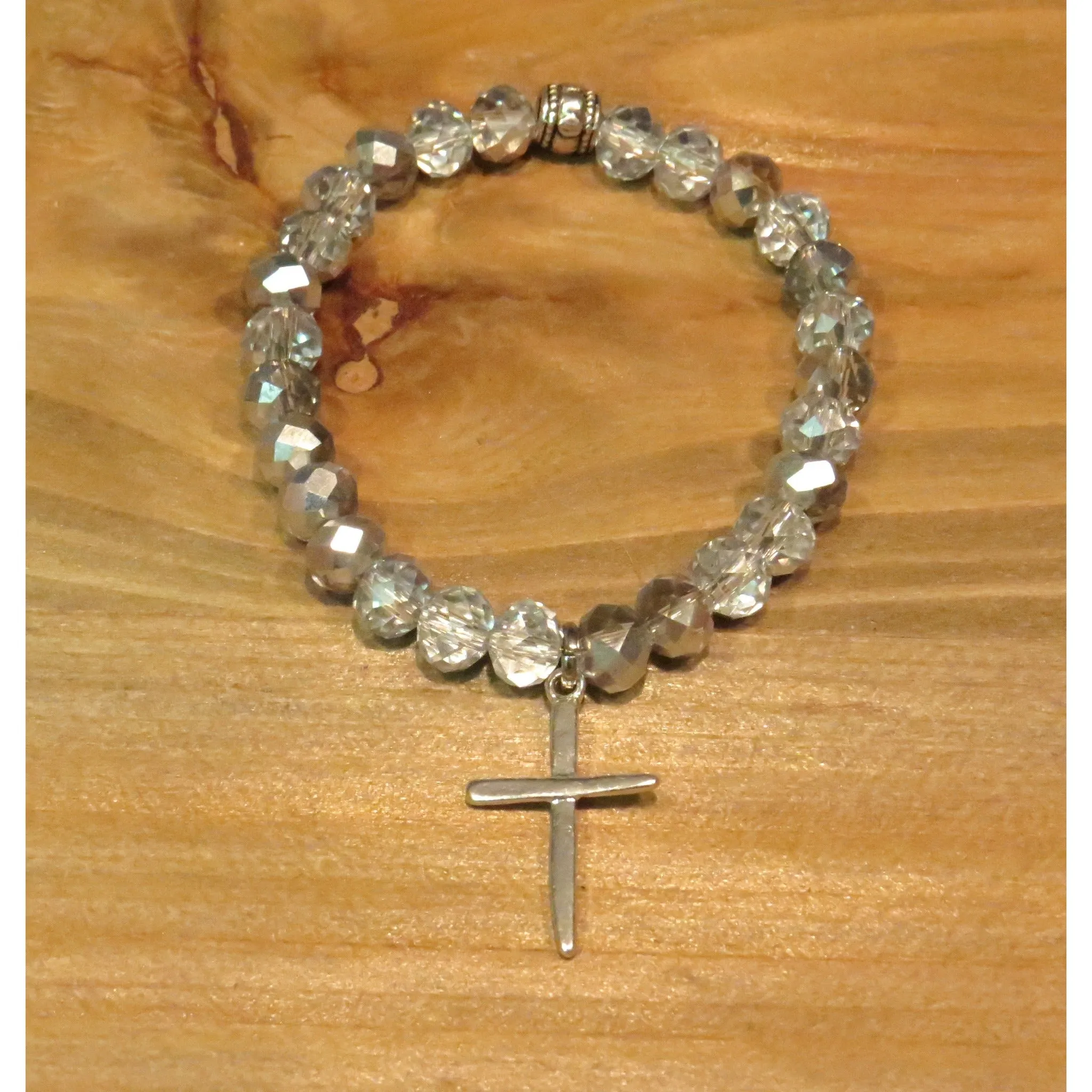 Silver Cross Charm Bracelet