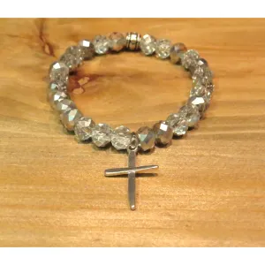 Silver Cross Charm Bracelet