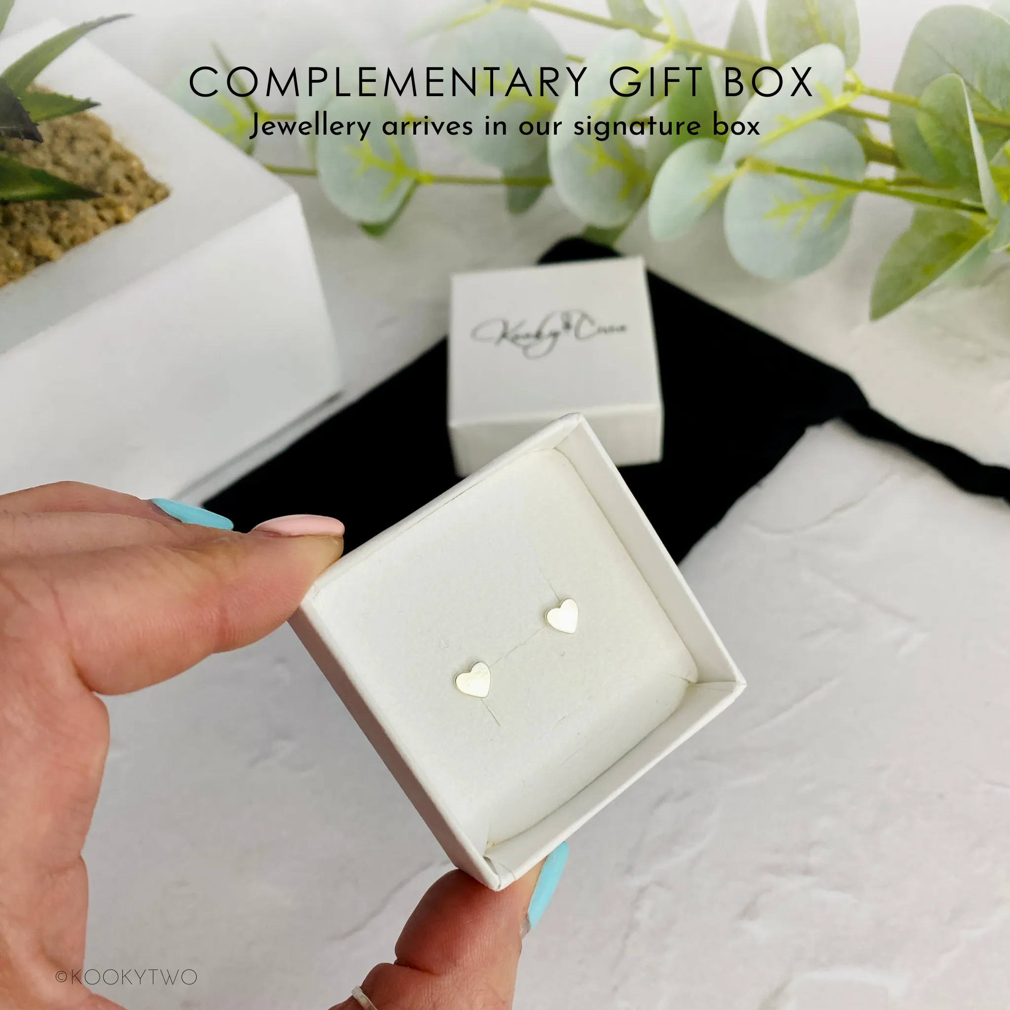 Silver Heart Stud Earrings