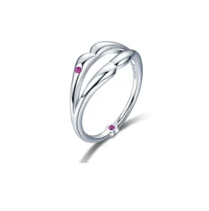 Silver Love Lips  Ring