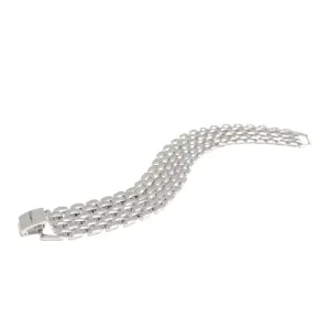 Silver Panther Link Chain Bracelet #DWB-4572S (TF2)