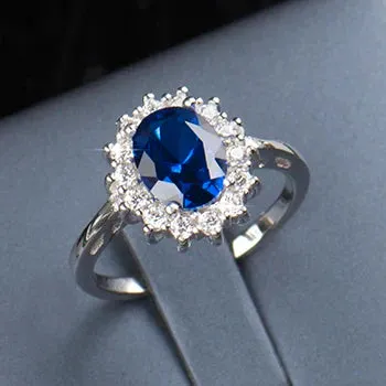 Silver Ring Fashion Women Zircon Jewelry Brand Wedding Engagement Silver Rings