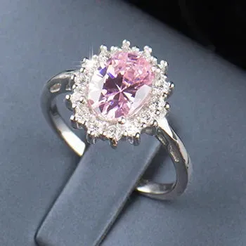 Silver Ring Fashion Women Zircon Jewelry Brand Wedding Engagement Silver Rings