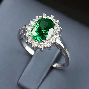 Silver Ring Fashion Women Zircon Jewelry Brand Wedding Engagement Silver Rings