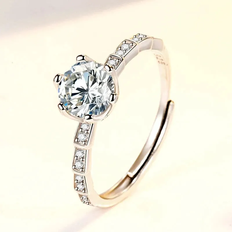 Silver Stackable Ring Platinum Eternity Band for Women Jewelry