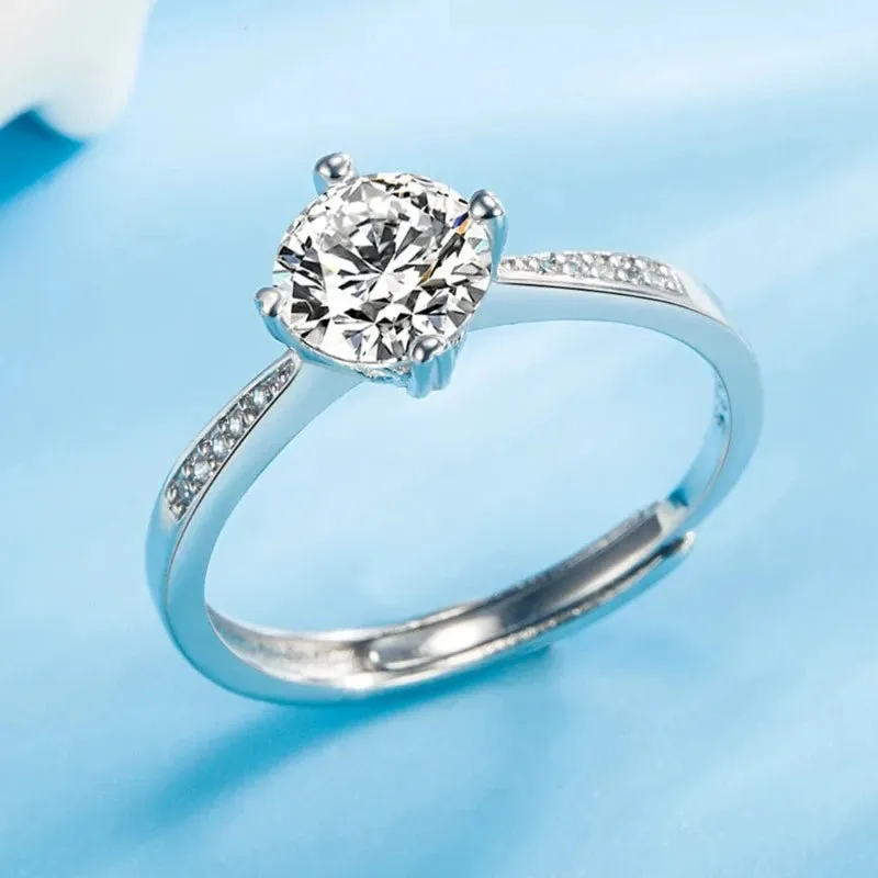 Silver Stackable Ring Platinum Eternity Band for Women Jewelry