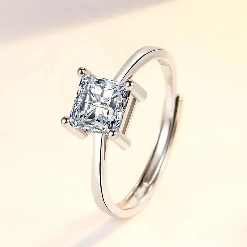 Silver Stackable Ring Platinum Eternity Band for Women Jewelry