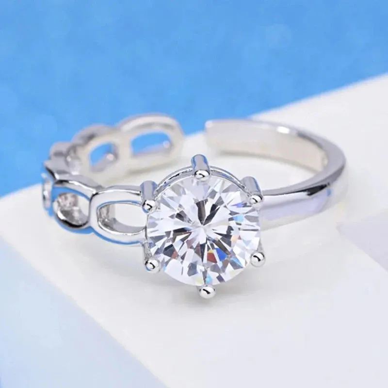 Silver Stackable Ring Platinum Eternity Band for Women Jewelry
