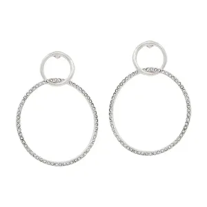 Silver Stud Hoop Earrings