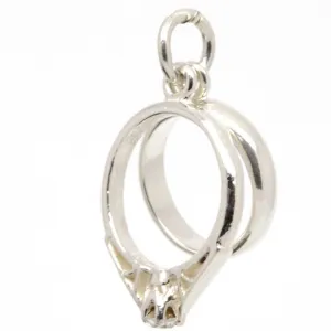 Silver Wedding Rings Charm