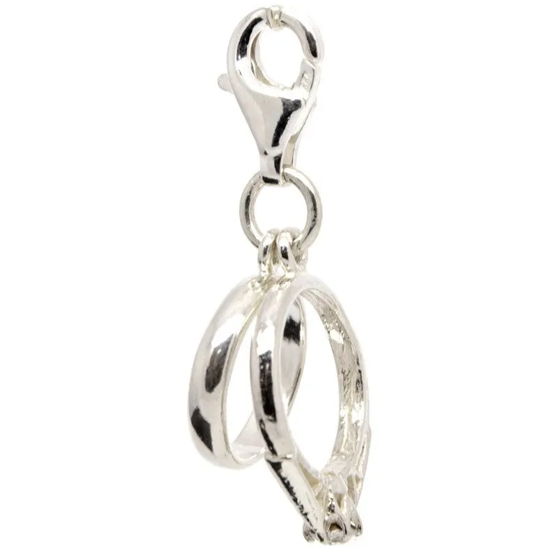 Silver Wedding Rings Charm