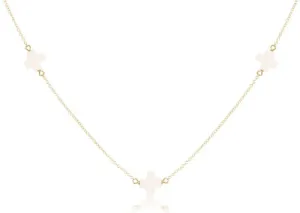 Simplicity Chain Choker Off White Signature Cross