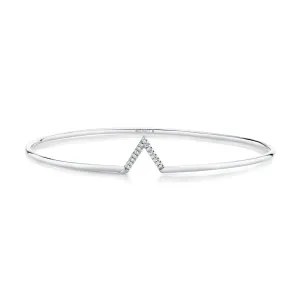 Single V Diamond Bangle