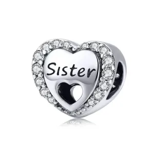 Sister Heart Charm