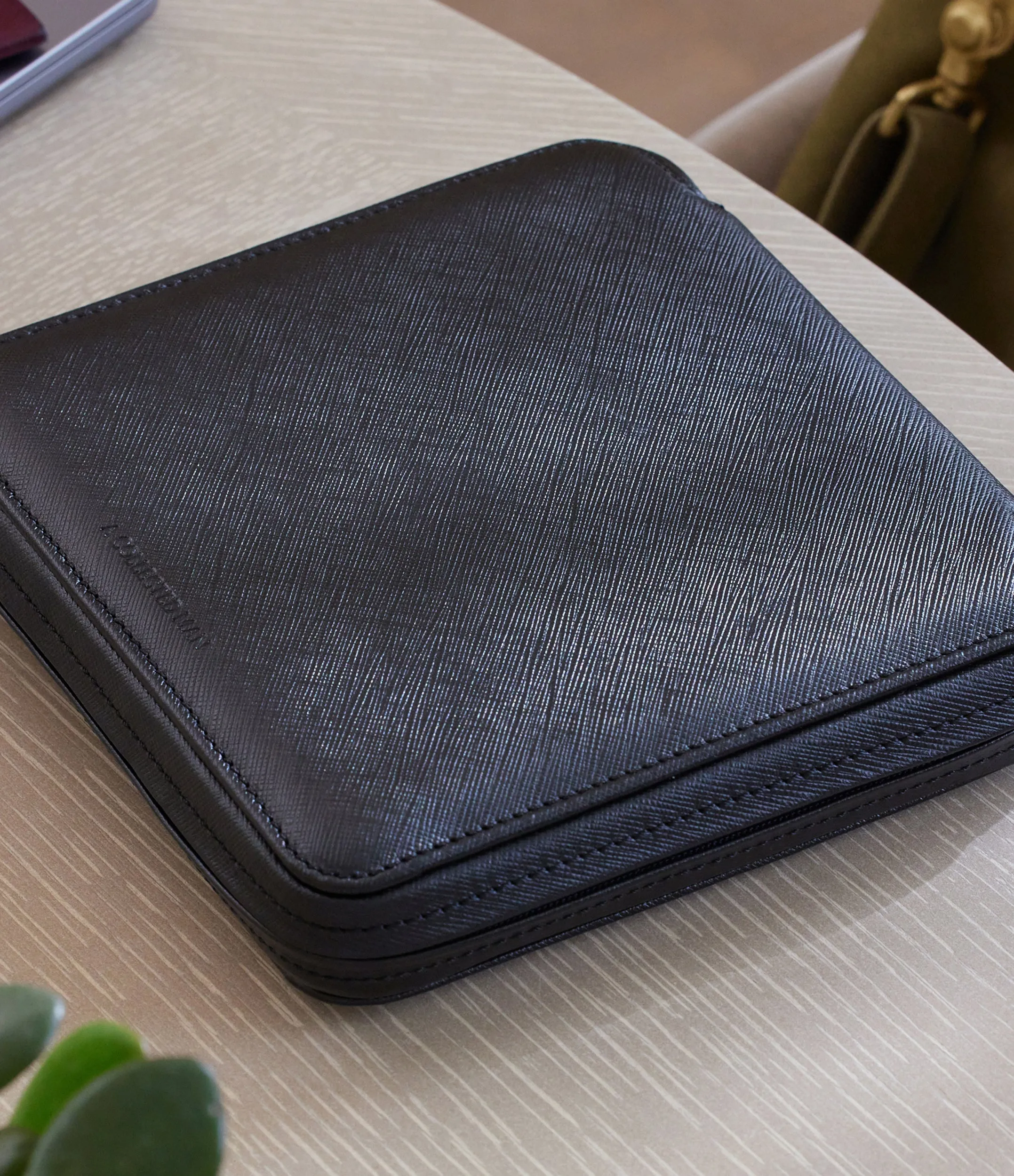 six-watch folio, saffiano