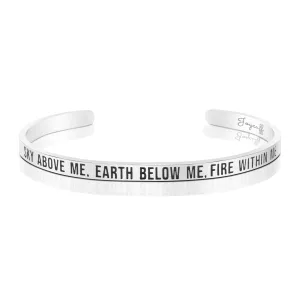 Sky Above Me Earth Below Me Fire Within Me Mantra Bracelet Inspirational Jewelry