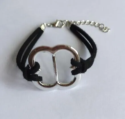 sl 092 1 piece 2017 fashion retro Gothic life leather bracelet anchor rope black chain geometric triangle charm tree cross jewel