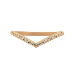 Slender V Guard w/ Pave Diamonds