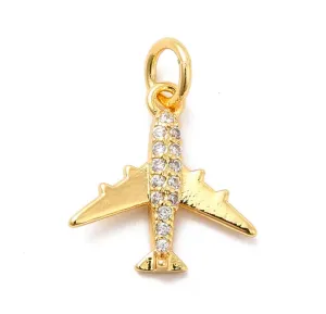 Small Blingy Airplane Charm