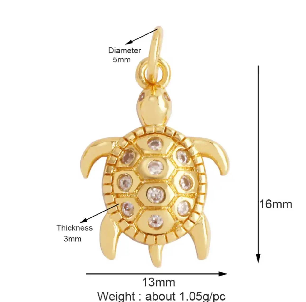 Small Sea Turtle Charm For Charm Bar & Charm Necklaces