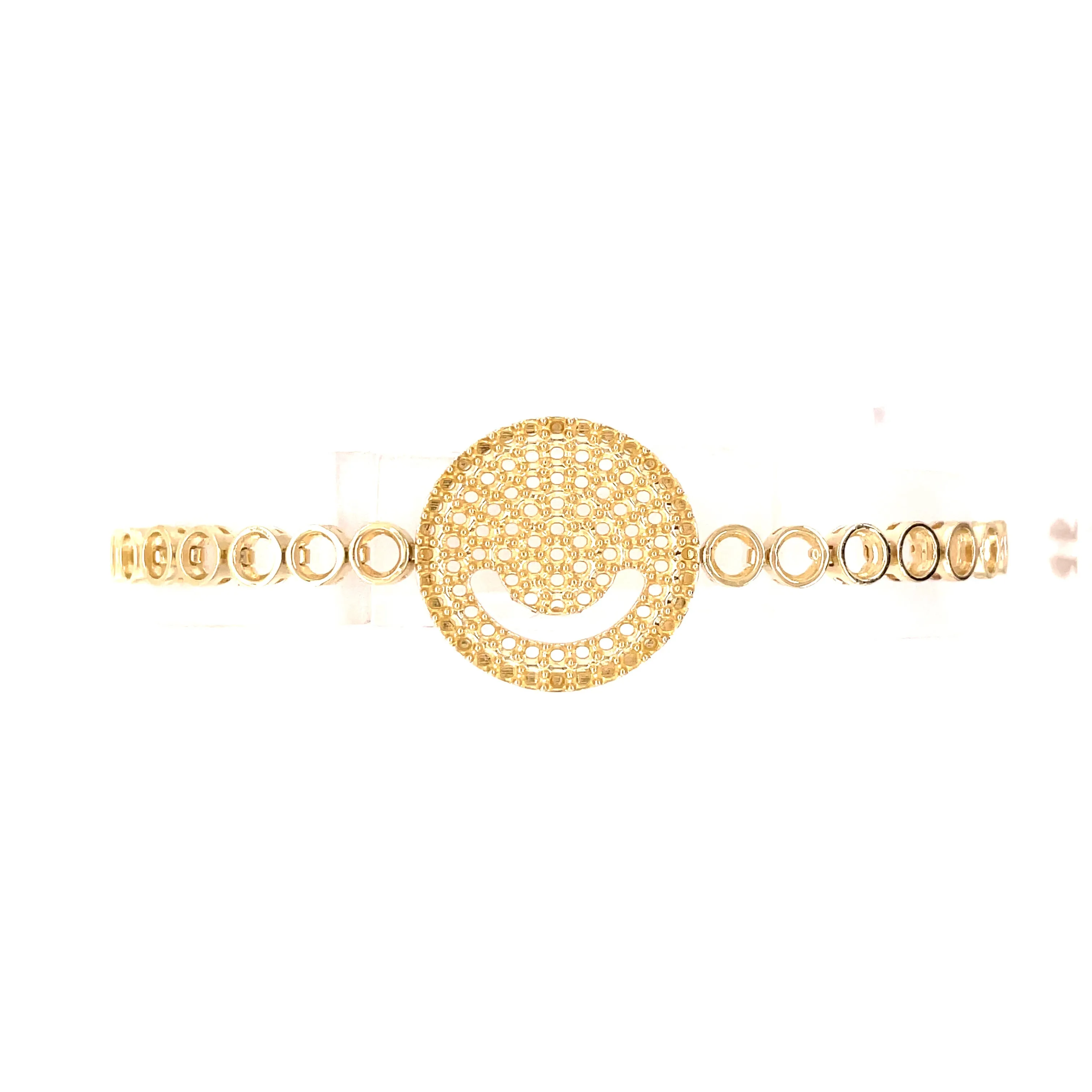Smile Charm w/ 3mm Bezel Tennis Bracelet