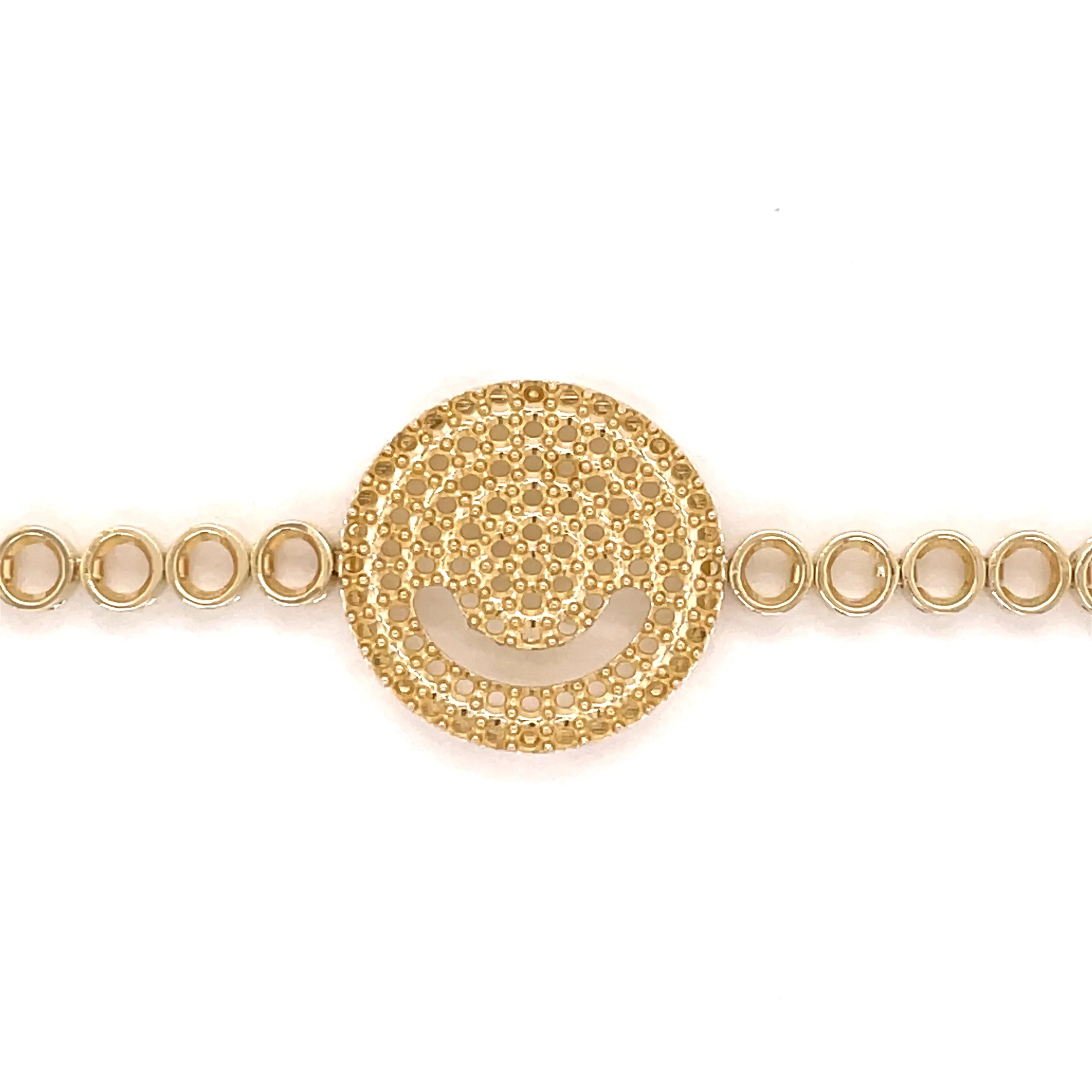 Smile Charm w/ 3mm Bezel Tennis Bracelet