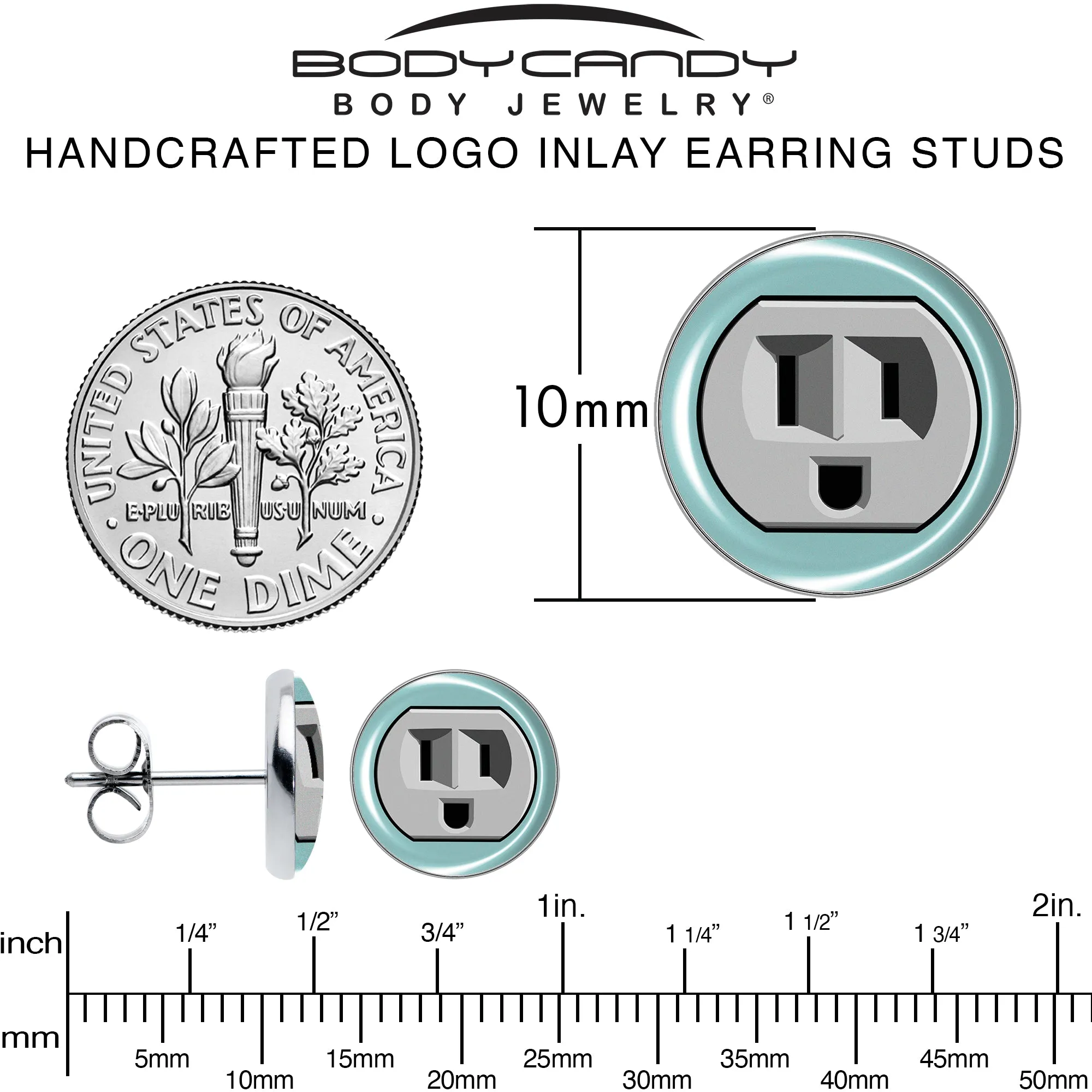 Smiling Plug Outlet Stud Earrings